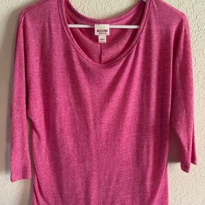 Mossimo Pink 3/4 Sleeve Top